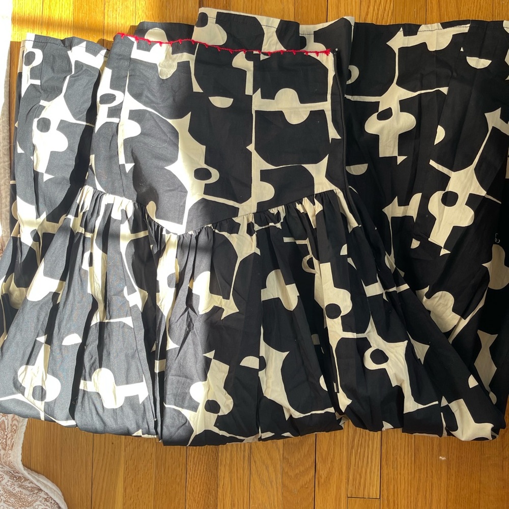 Bel Kazan Black and White Patterned Women's Skirt - Picture 8 of 11